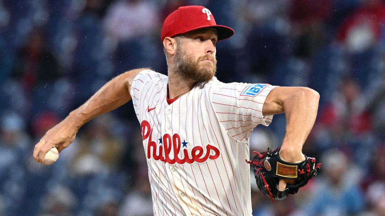 Article image accompanying Zack Wheeler fans 7 straight to open Phillies win over Brewers on WagerUp Sports News.