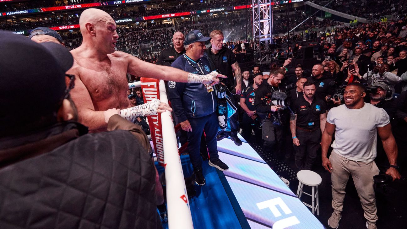 Article image accompanying Tyson Fury vs. Anthony Joshua LIVE reaction: Latest updates after fight announced on WagerUp Sports News.