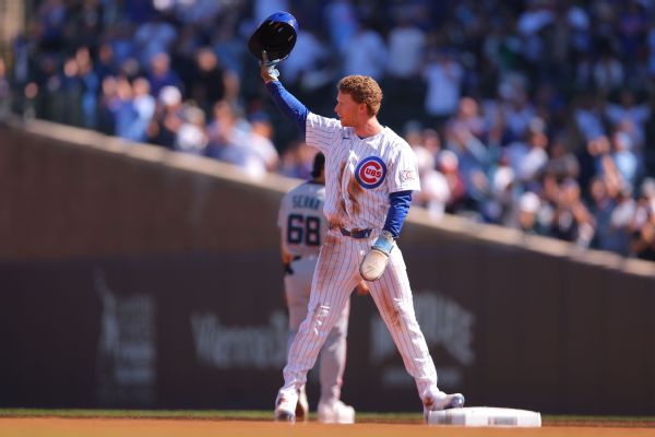 Cubs star Pete Crow-Armstrong acknowledges fans after becoming just the seventh player in major league history to hit 40 home runs and steal 40 bases in the same season. — Article image accompanying Cubs earn second straight playoff berth with win over Marlins on WagerUp Sports News. Cubs star Pete Crow-Armstrong acknowledges fans after becoming just the seventh player in major league history to hit 40 home runs and steal 40 bases in the same season. — Article image accompanying Cubs earn second straight playoff berth with win over Marlins on WagerUp Sports News.
