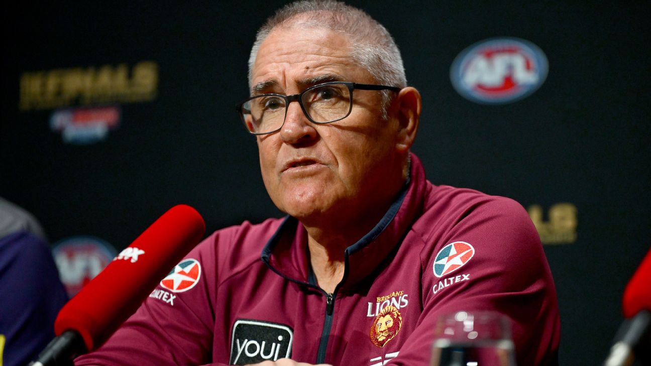 Chris Fagan, Senior Coach of the Lions speaks to media during the AFL Grand Final parade. — Article image accompanying 'Honestly don't know': Fagan unclear on his AFL coaching future on WagerUp Sports News. Chris Fagan, Senior Coach of the Lions speaks to media during the AFL Grand Final parade. — Article image accompanying 'Honestly don't know': Fagan unclear on his AFL coaching future on WagerUp Sports News.