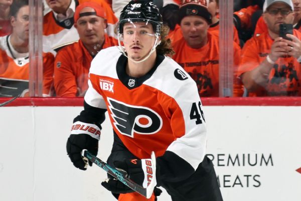 Article image accompanying Flyers' Zegras gets penalty for tucking jersey into pants on WagerUp Sports News. Article image accompanying Flyers' Zegras gets penalty for tucking jersey into pants on WagerUp Sports News.