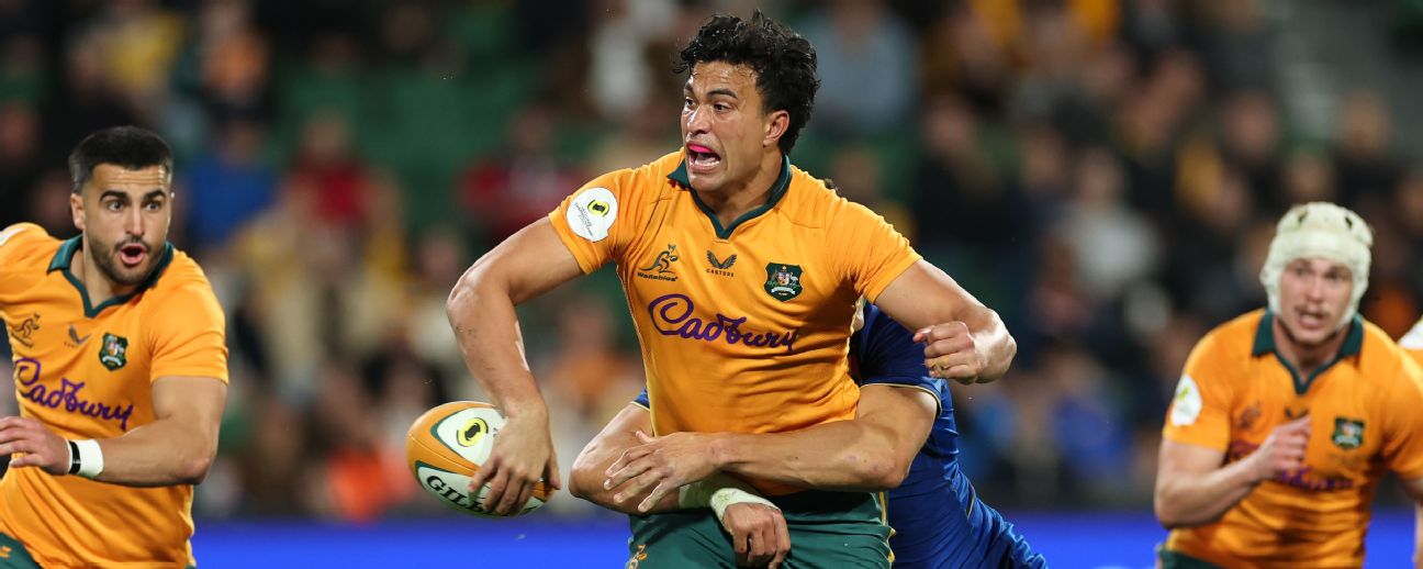 Joseph-Aukuso Suaalii has been shifted to the left wing for the Wallabies' clash with the Springboks — Article image accompanying Wallabies' Suaalii switch official; 6-2 bench split named for Springboks clash on WagerUp Sports News. Joseph-Aukuso Suaalii has been shifted to the left wing for the Wallabies' clash with the Springboks — Article image accompanying Wallabies' Suaalii switch official; 6-2 bench split named for Springboks clash on WagerUp Sports News.