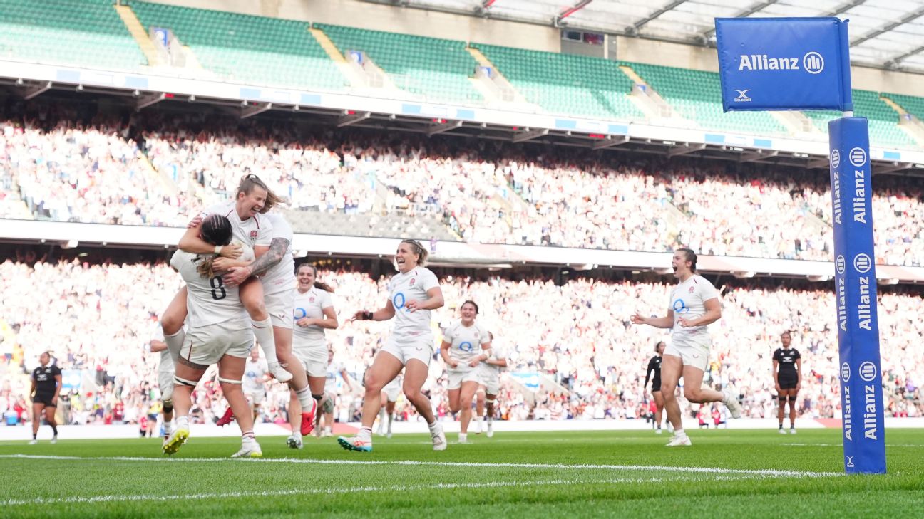 A late Zoe Harrison try saw England two consecutive draws at Allianz Stadium. — Article image accompanying England 26-19 New Zealand: Zoe Harrison scores overtime try as Red Roses narrowly avoid second straight draw on WagerUp Sports News. A late Zoe Harrison try saw England two consecutive draws at Allianz Stadium. — Article image accompanying England 26-19 New Zealand: Zoe Harrison scores overtime try as Red Roses narrowly avoid second straight draw on WagerUp Sports News.