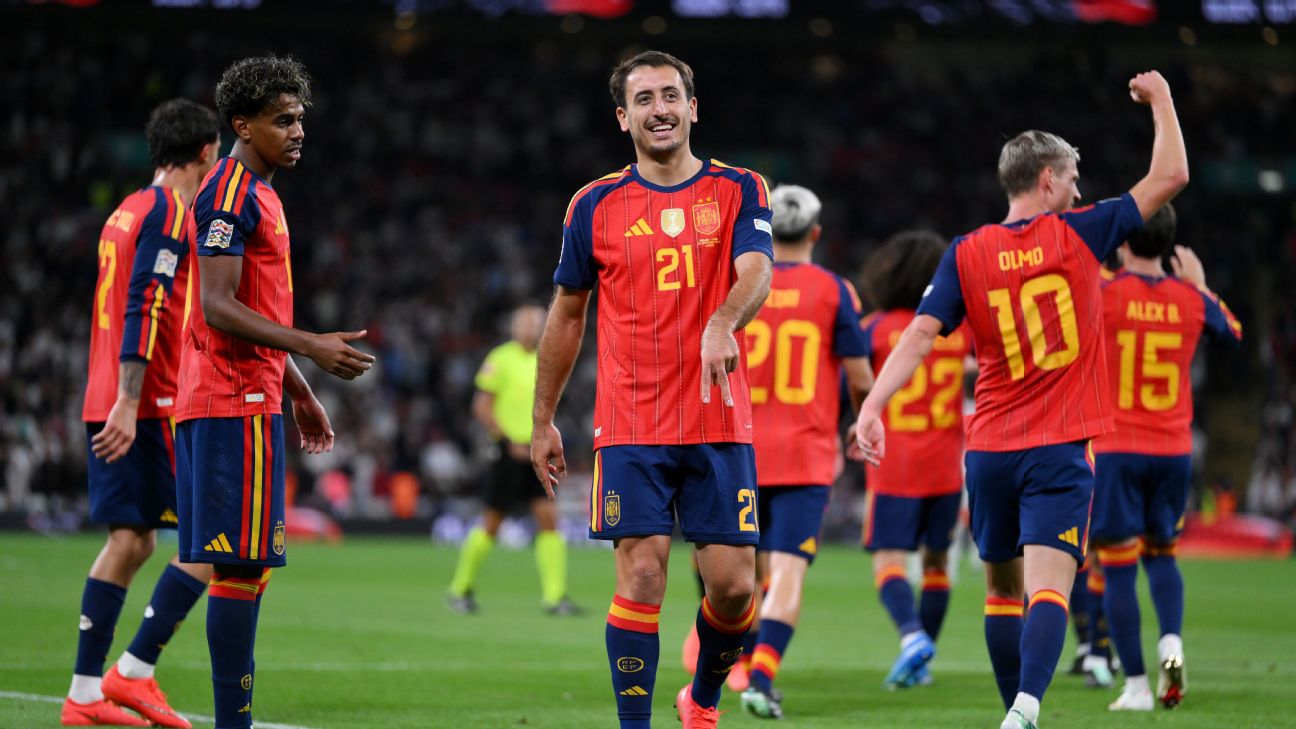 Article image accompanying England vs Spain LIVE: Nations League updates as Oyarzabal puts World Cup winners ahead on WagerUp Sports News.