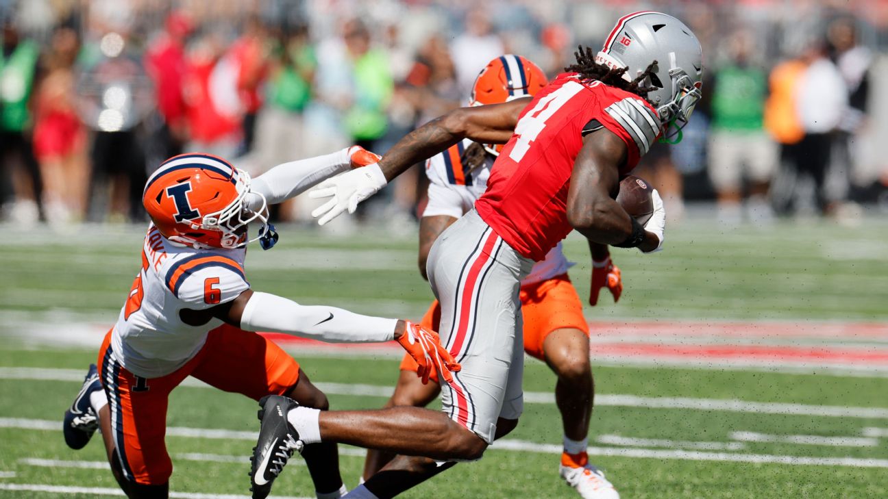 Opponents have had a difficult time slowing down Jeremiah Smith all season. — Article image accompanying Betting buzz: Jeremiah Smith new Heisman favorite, leapfrogging QBs on WagerUp Sports News.