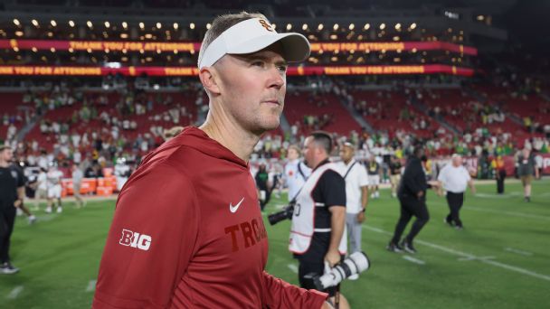 After a loss to Oregon, Lincoln Riley may be on the hot seat. — Article image accompanying College football takeaways - Lasting impressions from Week 4 on WagerUp Sports News. After a loss to Oregon, Lincoln Riley may be on the hot seat. — Article image accompanying College football takeaways - Lasting impressions from Week 4 on WagerUp Sports News.