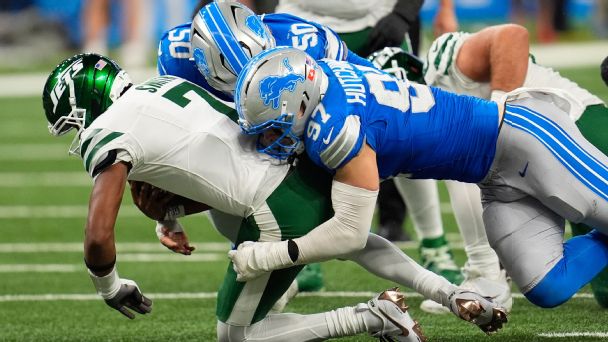 Aidan Hutchinson has helped a Lions pass rush that leads the NFL in sacks entering Week 6.