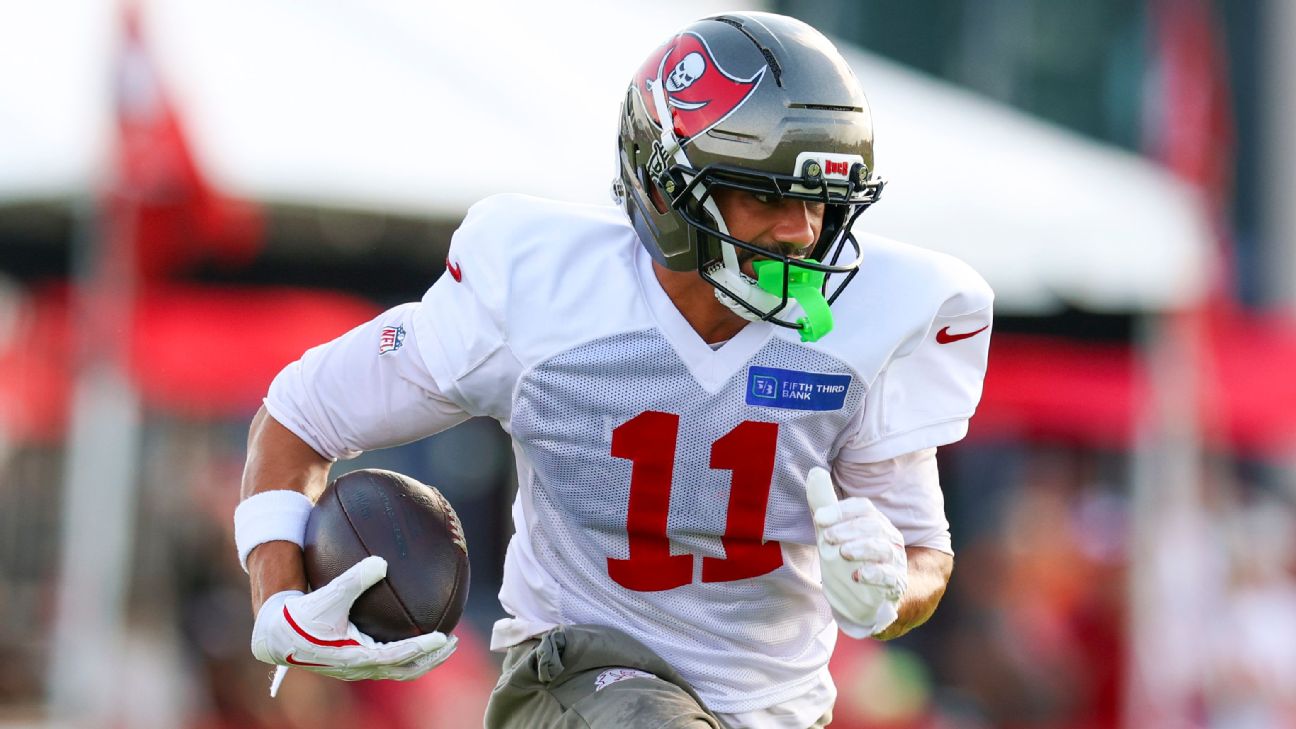 Article image accompanying Buccaneers WR Jalen McMillan suffers knee injury vs. Vikings on WagerUp Sports News. Article image accompanying Buccaneers WR Jalen McMillan suffers knee injury vs. Vikings on WagerUp Sports News.