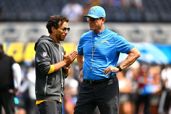 Article image accompanying Jim Harbaugh stands by offense as Chargers sink to 0-3 on WagerUp Sports News. Article image accompanying Jim Harbaugh stands by offense as Chargers sink to 0-3 on WagerUp Sports News.