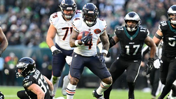 With no Caleb Williams, the Bears are likely to rely on D'Andre Swift and the run game Monday night against the Eagles. — Article image accompanying How to bet Eagles-Bears on MNF: Analysis, tips and favorite plays on WagerUp Sports News. With no Caleb Williams, the Bears are likely to rely on D'Andre Swift and the run game Monday night against the Eagles. — Article image accompanying How to bet Eagles-Bears on MNF: Analysis, tips and favorite plays on WagerUp Sports News.