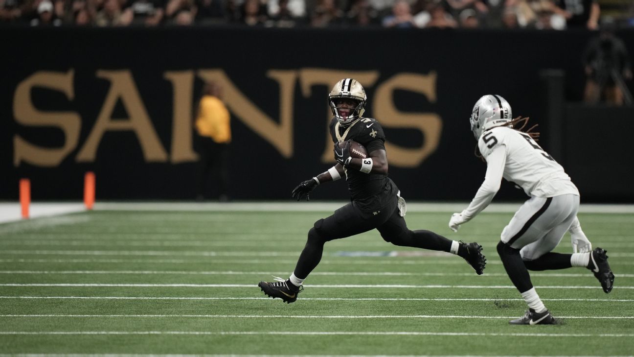 Article image accompanying Saints RB Travis Etienne Jr. to sit with hamstring injury on WagerUp Sports News. Article image accompanying Saints RB Travis Etienne Jr. to sit with hamstring injury on WagerUp Sports News.