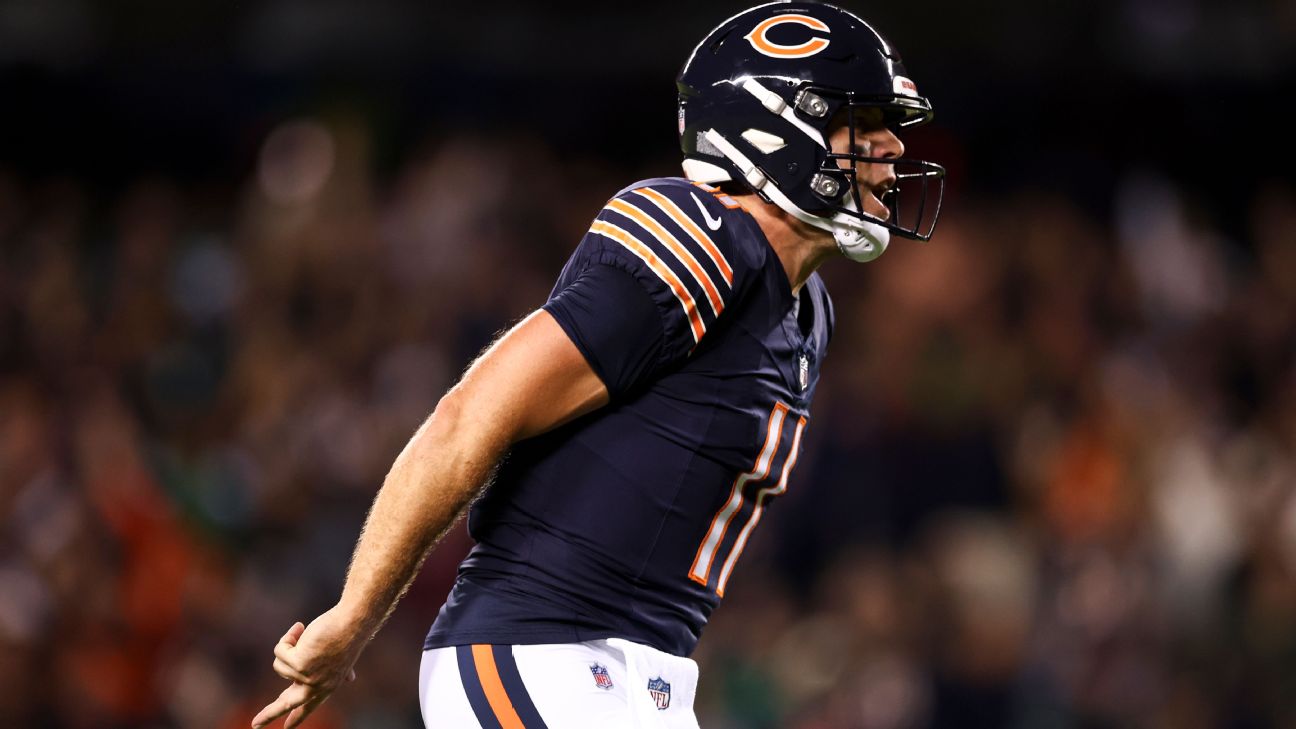 Case Keenum made his first NFL start on Monday since Christmas Eve 2023. — Article image accompanying Fantasy football buzz: Case Keenum to the rescue as Bears dominate Eagles on 'Monday Night Football' on WagerUp Sports News. Case Keenum made his first NFL start on Monday since Christmas Eve 2023. — Article image accompanying Fantasy football buzz: Case Keenum to the rescue as Bears dominate Eagles on 'Monday Night Football' on WagerUp Sports News.