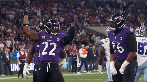 Derrick Henry has six TDs this season, and odds are in his favor to find the end zone Sunday against his former team. — Article image accompanying Who will find the end zone? Top predicted TD scorers for Week 4 on WagerUp Sports News.