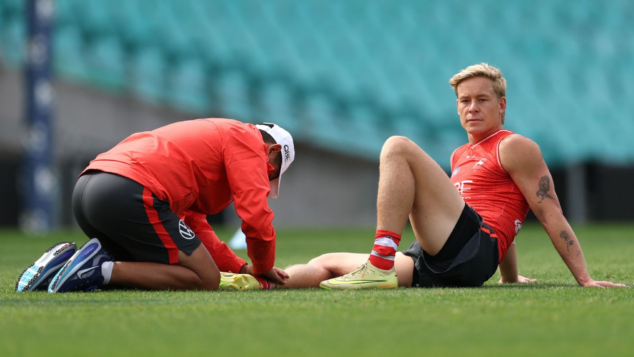 Banned Swan Isaac Heeney won the club's best and fairest on Thursday night. — Article image accompanying Banned and crowned: Isaac Heeney wins Swans' best and fairest on WagerUp Sports News. Banned Swan Isaac Heeney won the club's best and fairest on Thursday night. — Article image accompanying Banned and crowned: Isaac Heeney wins Swans' best and fairest on WagerUp Sports News.
