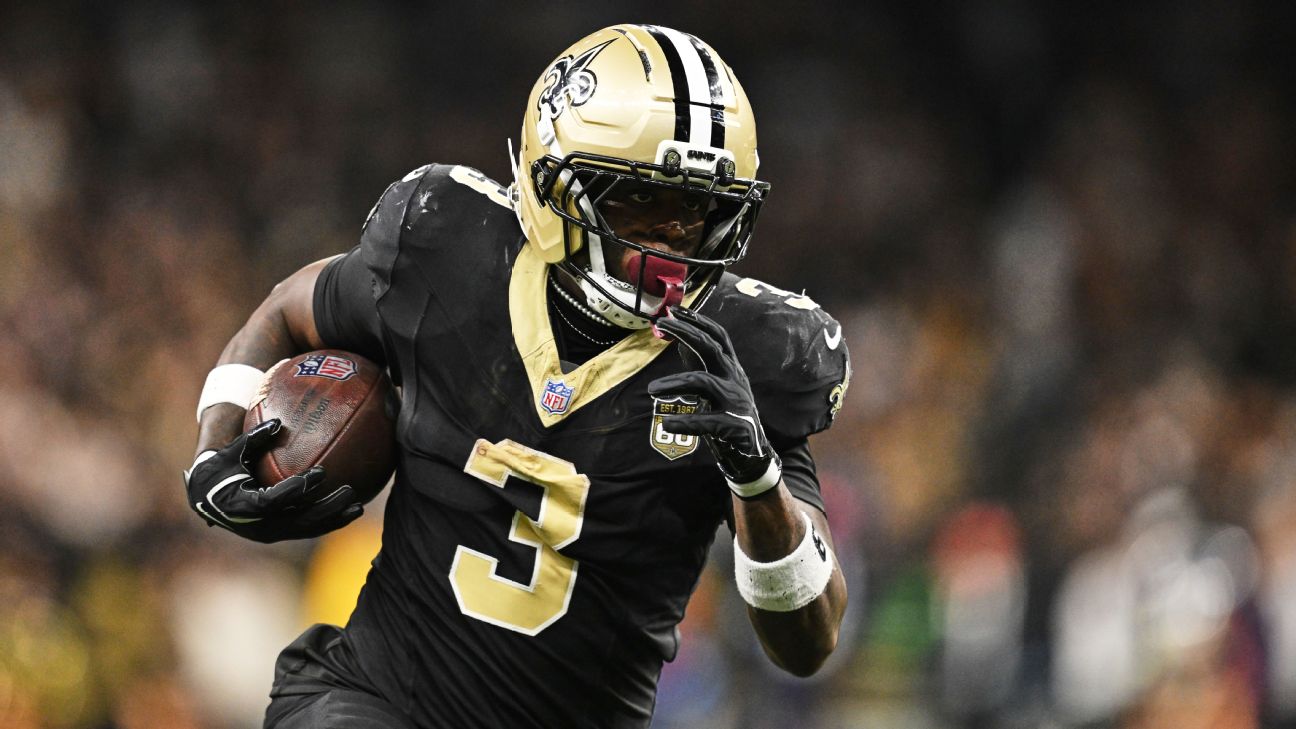 Article image accompanying Saints putting RB Travis Etienne (hamstring) on IR on WagerUp Sports News.