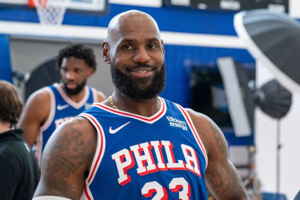 Article image accompanying James, Embiid, Maxey sit out 76ers' preseason opener vs. Knicks on WagerUp Sports News.