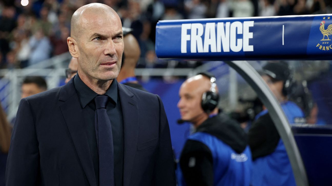 Zinedine Zidane watched his France side draw 1-1 with Italy in his first match in charge at the Stade de France. — Article image accompanying Italy spoil Zidane's France homecoming, cancel out Olise's stunner on WagerUp Sports News. Zinedine Zidane watched his France side draw 1-1 with Italy in his first match in charge at the Stade de France. — Article image accompanying Italy spoil Zidane's France homecoming, cancel out Olise's stunner on WagerUp Sports News.