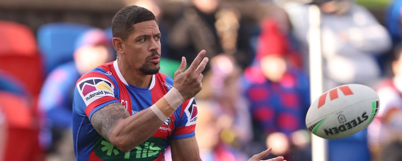 Dane Gagai could be in line for a spicy reunion with Latrell Mitchell in the Rugby League World Cup opener, with the Newcastle veteran cleared to switch allegiance from Australia to New Zealand. — Article image accompanying Knights star cleared for World Cup allegiance switch on WagerUp Sports News.