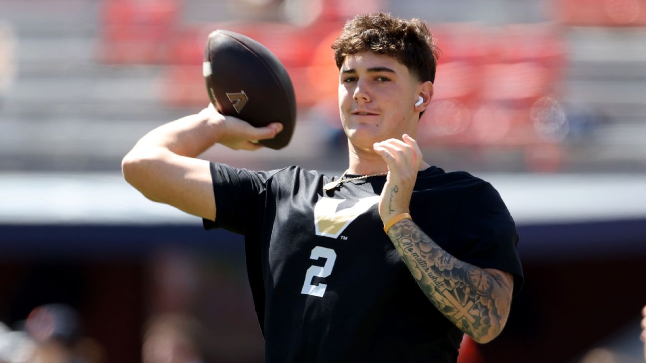 Article image accompanying Sources: Vanderbilt QB Jared Curtis to try to play vs. Georgia on WagerUp Sports News. Article image accompanying Sources: Vanderbilt QB Jared Curtis to try to play vs. Georgia on WagerUp Sports News.