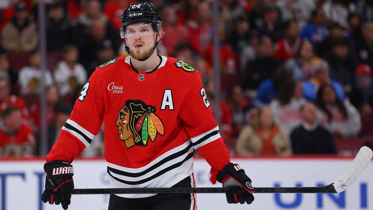 Article image accompanying Blackhawks' Bowen Byram to miss Buffalo return on WagerUp Sports News. Article image accompanying Blackhawks' Bowen Byram to miss Buffalo return on WagerUp Sports News.