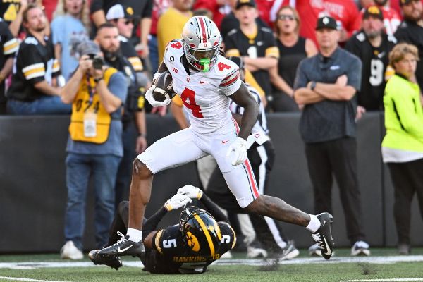 Article image accompanying Ohio State rolls past Iowa behind big games from Sayin, Smith on WagerUp Sports News.