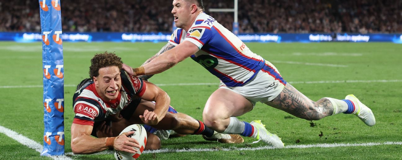 Mark Nawaqanitawase of the Roosters scores one of his two tries. — Article image accompanying Marky Mark magic secures Roosters title on WagerUp Sports News. Mark Nawaqanitawase of the Roosters scores one of his two tries. — Article image accompanying Marky Mark magic secures Roosters title on WagerUp Sports News.