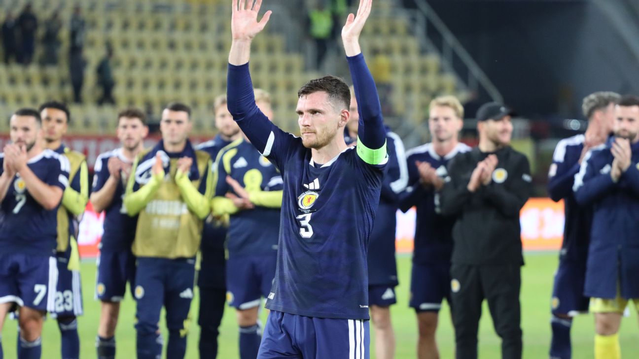 Article image accompanying Andrew Robertson after hitting 100 Scotland caps: Hopefully I can catch Kenny Dalglish on WagerUp Sports News. Article image accompanying Andrew Robertson after hitting 100 Scotland caps: Hopefully I can catch Kenny Dalglish on WagerUp Sports News.