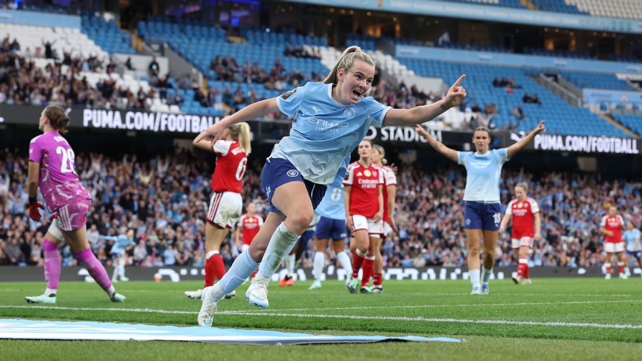 Article image accompanying Man City maintain perfect WSL record with dramatic win over Arsenal on WagerUp Sports News. Article image accompanying Man City maintain perfect WSL record with dramatic win over Arsenal on WagerUp Sports News.