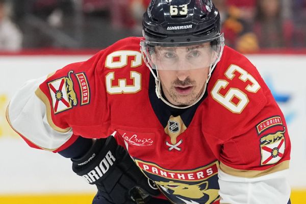 Article image accompanying Report: Panthers' Marchand out 'a few weeks' with leg injury on WagerUp Sports News. Article image accompanying Report: Panthers' Marchand out 'a few weeks' with leg injury on WagerUp Sports News.