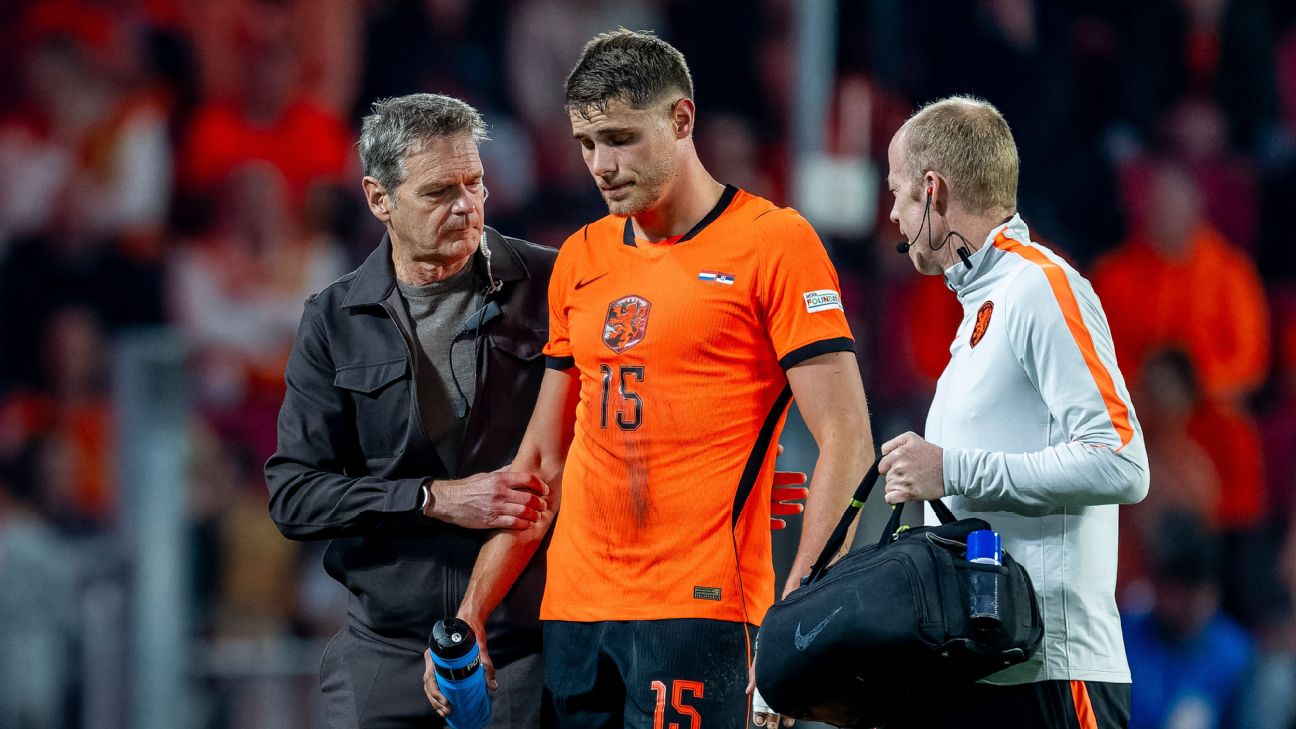 Article image accompanying Micky van de Ven injury worry, Netherlands boss: 'Not a big problem' on WagerUp Sports News. Article image accompanying Micky van de Ven injury worry, Netherlands boss: 'Not a big problem' on WagerUp Sports News.