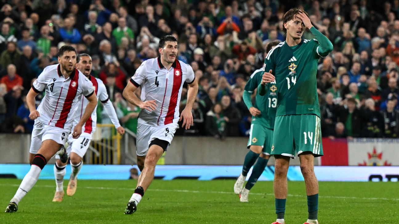 Article image accompanying UEFA Nations League: Northern Ireland held by Georgia after late penalty miss on WagerUp Sports News. Article image accompanying UEFA Nations League: Northern Ireland held by Georgia after late penalty miss on WagerUp Sports News.