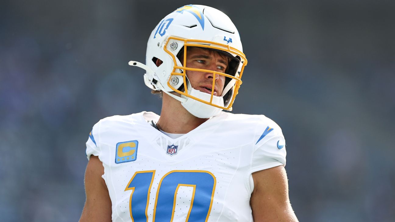 Justin Herbert has led the Los Angeles Chargers and innumerable fantasy football teams to an 0-4 start. — Article image accompanying Is your fantasy football team a disaster? This is for you on WagerUp Sports News. Justin Herbert has led the Los Angeles Chargers and innumerable fantasy football teams to an 0-4 start. — Article image accompanying Is your fantasy football team a disaster? This is for you on WagerUp Sports News.