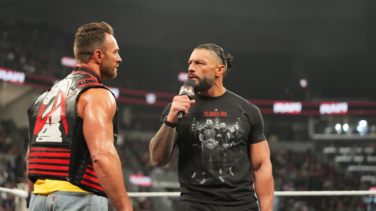 Roman Reigns puts the WWE World Heavyweight Championship on the line against LA Knight at WWE Money in the Bank on Saturday night. — Article image accompanying WWE Money in the Bank: Live results, analysis for two ladder matches on WagerUp Sports News.