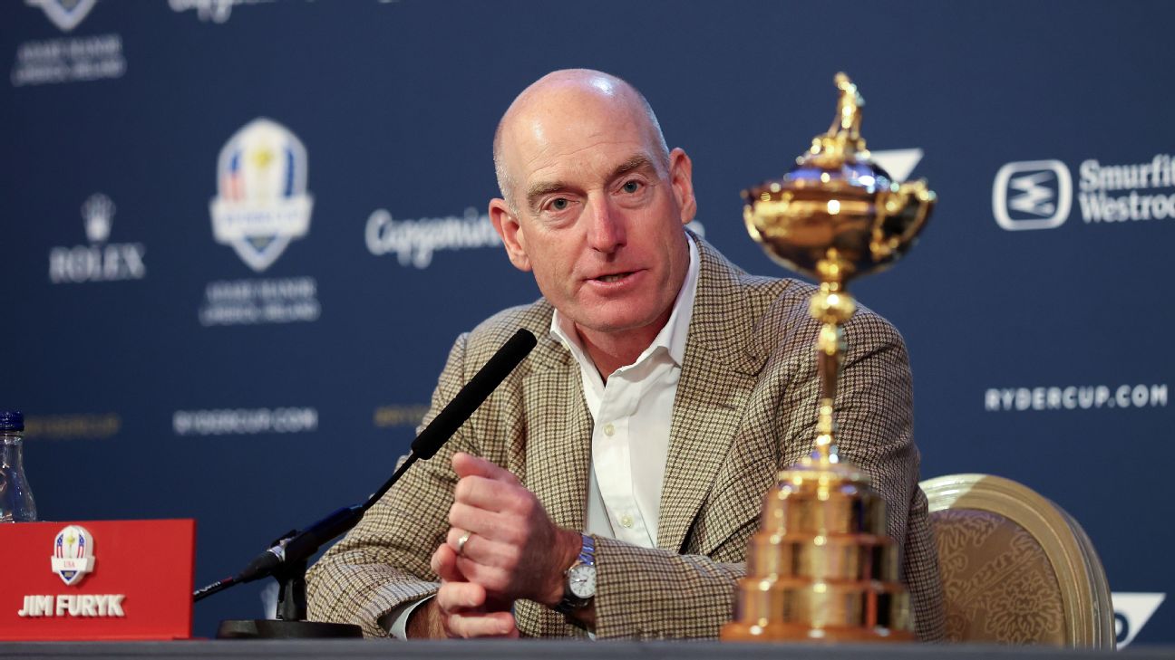 Article image accompanying Jim Furyk: Americans are 'the underdogs' at 2027 Ryder Cup on WagerUp Sports News. Article image accompanying Jim Furyk: Americans are 'the underdogs' at 2027 Ryder Cup on WagerUp Sports News.