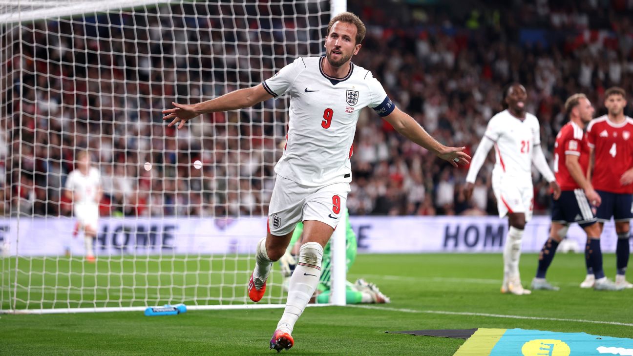 Article image accompanying England vs. Czechia LIVE: Nations League reaction as Harry Kane marks 125th cap with brace on WagerUp Sports News. Article image accompanying England vs. Czechia LIVE: Nations League reaction as Harry Kane marks 125th cap with brace on WagerUp Sports News.