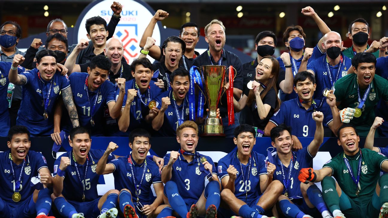 Alexandré Pölking won the first of his two ASEAN Championships as Thailand coach back in 2021-22, when the 2020 edition was postponed and then centrally held in Singapore due to the coronavirus pandemic. — Article image accompanying Alexandré Pölking returns to familiar hunting ground looking to burst Lion City Sailors' bubble on WagerUp Sports News.