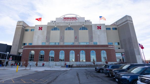 An exterior view of Memorial Stadium in Lincoln, Nebraska, before the college football game between the Nebraska Cornhuskers and the Wisconsin Badgers on November 23, 2024. — Article image accompanying Nebraska selling Memorial Stadium urinal troughs ahead of renovation on WagerUp Sports News.