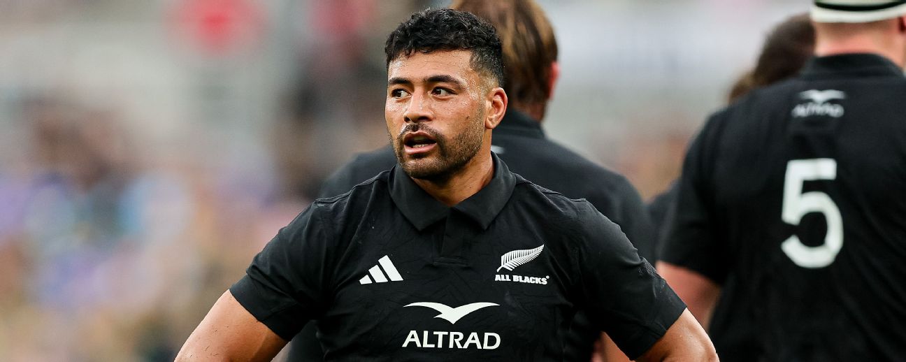Richie Mo'unga has been ruled out of the Bledisloe Cup with a calf injury — Article image accompanying All Blacks' injury woes deepen with Richie Mo'unga scratched from Bledisloe on WagerUp Sports News. Richie Mo'unga has been ruled out of the Bledisloe Cup with a calf injury — Article image accompanying All Blacks' injury woes deepen with Richie Mo'unga scratched from Bledisloe on WagerUp Sports News.