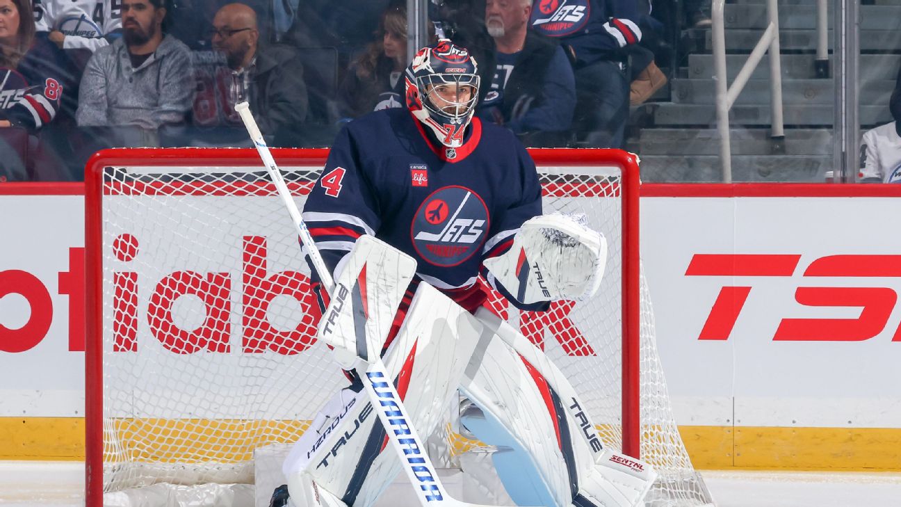 Stuart Skinner of the Winnipeg Jets has a .920 save percentage this season. — Article image accompanying Fantasy hockey player buzz: Injuries to monitor and players to add this week on WagerUp Sports News. Stuart Skinner of the Winnipeg Jets has a .920 save percentage this season. — Article image accompanying Fantasy hockey player buzz: Injuries to monitor and players to add this week on WagerUp Sports News.