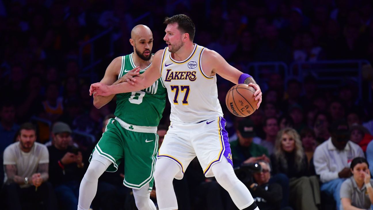 Derrick White (left) and Luka Doncic (right) are two players who contribute across multiple categories. — Article image accompanying Fantasy basketball: Category league draft tiers on WagerUp Sports News. Derrick White (left) and Luka Doncic (right) are two players who contribute across multiple categories. — Article image accompanying Fantasy basketball: Category league draft tiers on WagerUp Sports News.