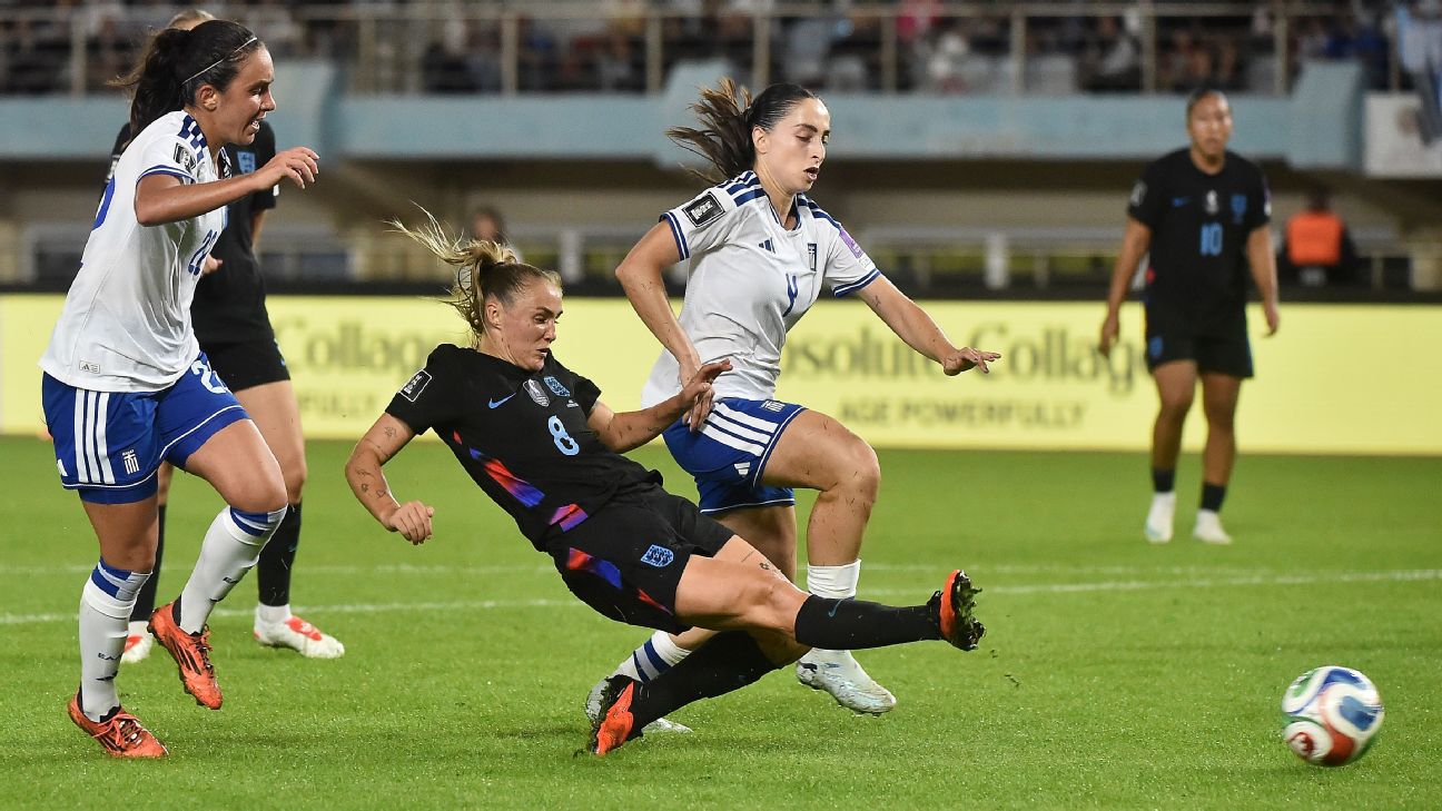 Article image accompanying Greece vs. England LIVE: Women's World Cup playoff semifinal updates as Georgia Stanway goal has Lionesses in front on WagerUp Sports News. Article image accompanying Greece vs. England LIVE: Women's World Cup playoff semifinal updates as Georgia Stanway goal has Lionesses in front on WagerUp Sports News.