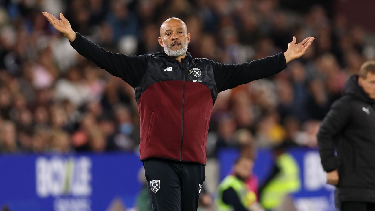 Nuno Espirito Santo was left unhappy after West Ham's draw with QPR. — Article image accompanying West Ham stunned by referee's 'massive mistake' in QPR draw on WagerUp Sports News.