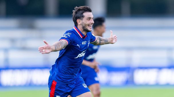 Bengaluru FC's Borja Martinez celebrates — Article image accompanying ISL 2026/27: Bengaluru defeat Delhi 3-2 in thriller; Chennaiyin, Goa draw on WagerUp Sports News. Bengaluru FC's Borja Martinez celebrates — Article image accompanying ISL 2026/27: Bengaluru defeat Delhi 3-2 in thriller; Chennaiyin, Goa draw on WagerUp Sports News.
