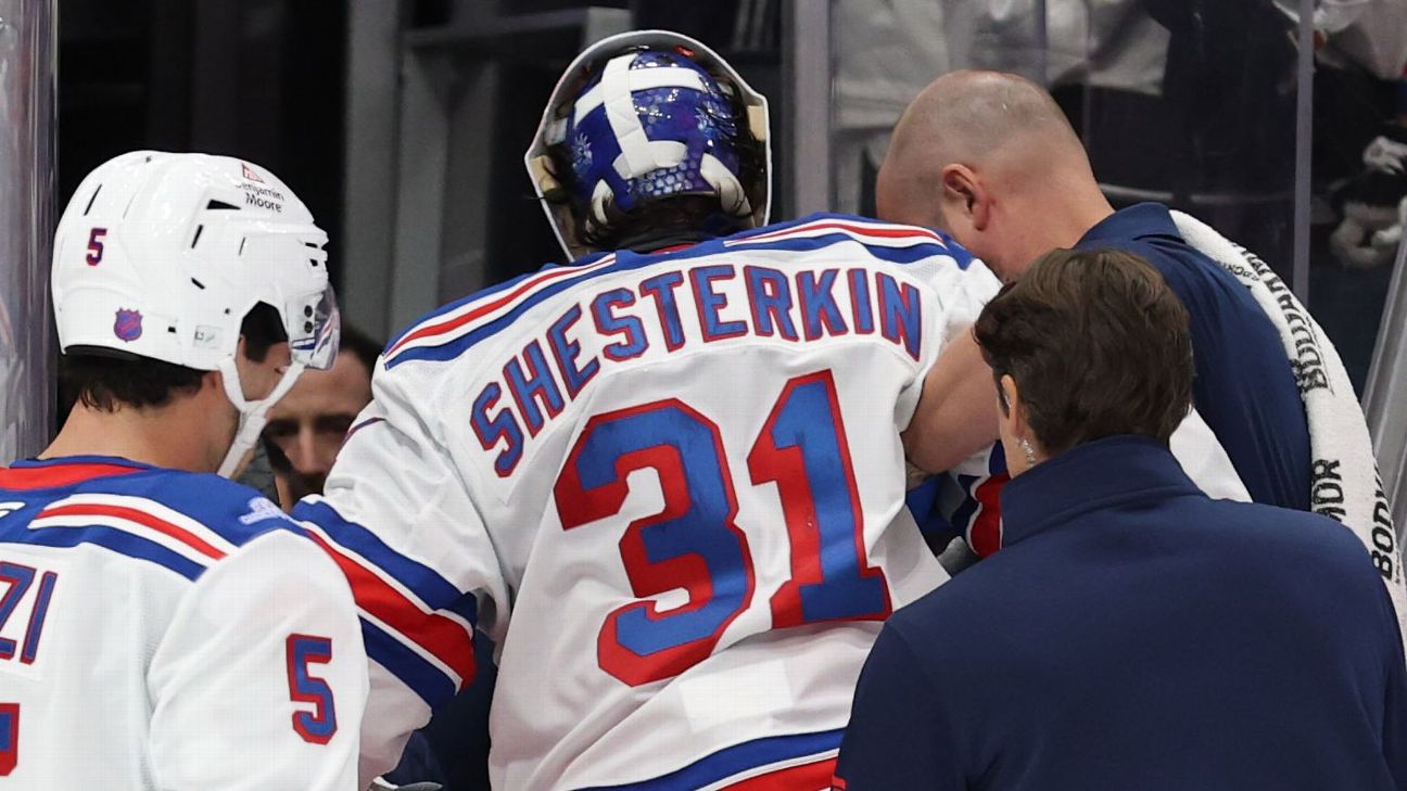 Article image accompanying Rangers' Igor Shesterkin out for season with right knee injury on WagerUp Sports News. Article image accompanying Rangers' Igor Shesterkin out for season with right knee injury on WagerUp Sports News.