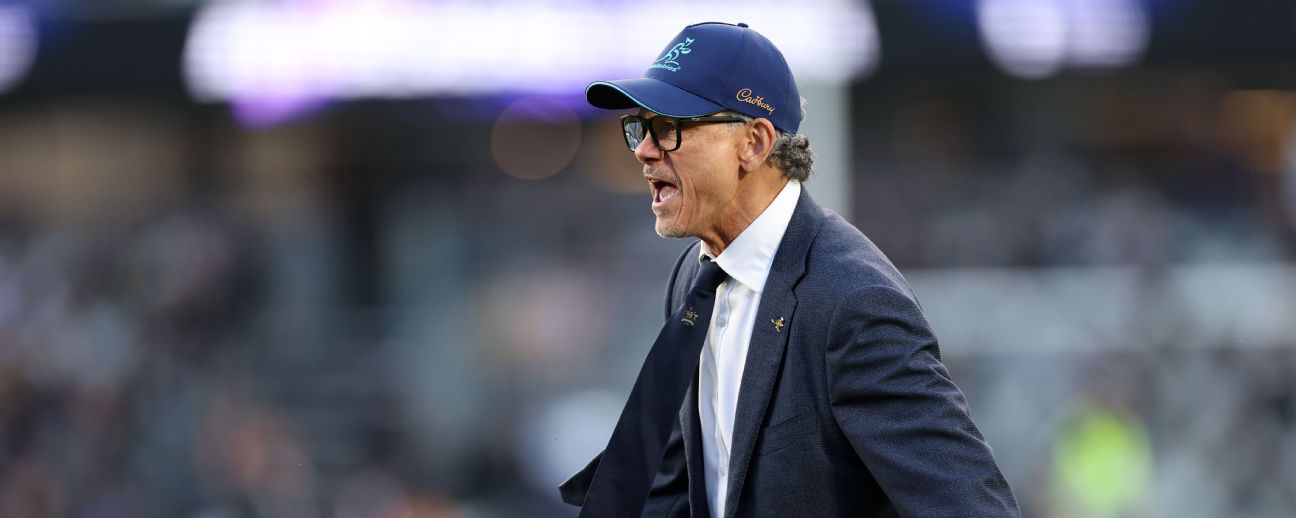 Australian coach Les Kiss has been forced to search far and wide for centre cover. — Article image accompanying Wallabies' injuries pile up after Bledisloe loss on WagerUp Sports News. Australian coach Les Kiss has been forced to search far and wide for centre cover. — Article image accompanying Wallabies' injuries pile up after Bledisloe loss on WagerUp Sports News.