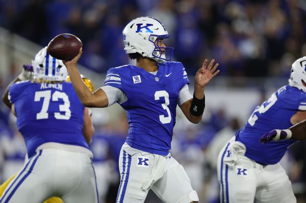 Article image accompanying Kentucky converts 2-point play in OT to upset No. 10 LSU on WagerUp Sports News.