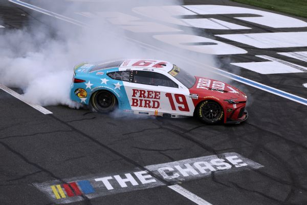 Article image accompanying Chase Briscoe wins in Charlotte, holds off teammate Christopher Bell on WagerUp Sports News. Article image accompanying Chase Briscoe wins in Charlotte, holds off teammate Christopher Bell on WagerUp Sports News.