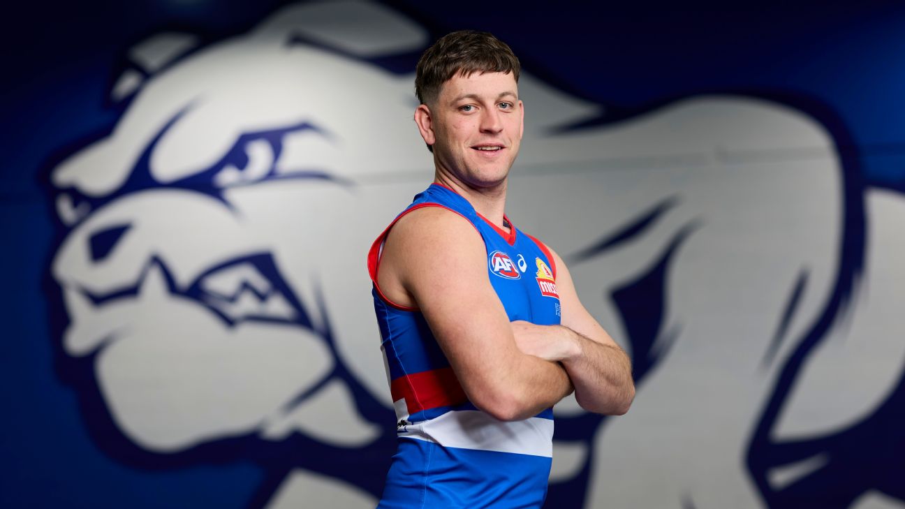 Zak Butters poses in his new colours. — Article image accompanying New Dog Butters mulled making AFL exit public in-season on WagerUp Sports News.