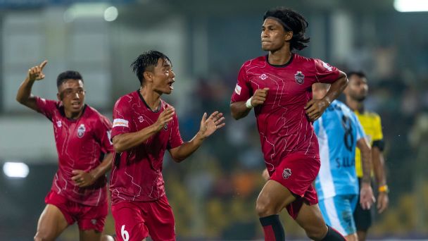 Gaurav Bora (R) celebrates opening the scoring for Churchill Brothers against Mumbai City FC. — Article image accompanying ISL Musings: Varshneya sparkles, Blasters have lift off, Churchill debut joy, NorthEast stun Mohun Bagan on WagerUp Sports News. Gaurav Bora (R) celebrates opening the scoring for Churchill Brothers against Mumbai City FC. — Article image accompanying ISL Musings: Varshneya sparkles, Blasters have lift off, Churchill debut joy, NorthEast stun Mohun Bagan on WagerUp Sports News.