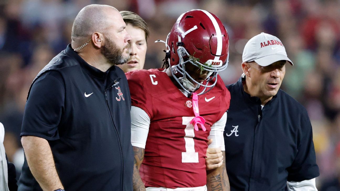 Article image accompanying Alabama WR Ryan Coleman-Williams, out vs. Vols, undergoes knee surgery on WagerUp Sports News. Article image accompanying Alabama WR Ryan Coleman-Williams, out vs. Vols, undergoes knee surgery on WagerUp Sports News.